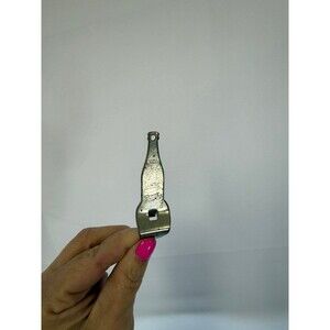 Vintage Pepsi-Cola Bottle-Shaped Metal Bottle Opener 2.5”